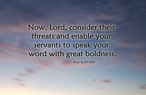 speaking with great boldness