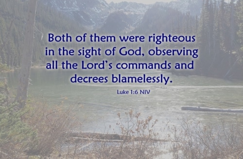 righteous in the sight of God