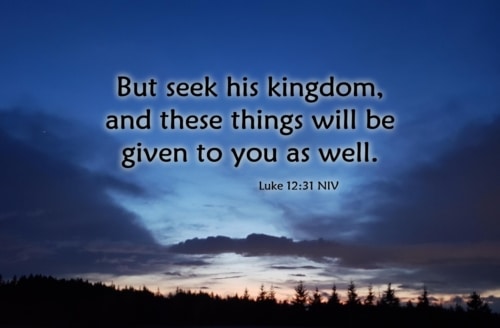 seek God's kingdom