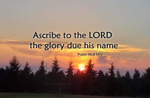 the glory due his name