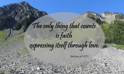 Faith expressing itself through love