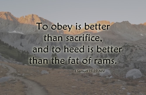 to obey is better than sacrifice